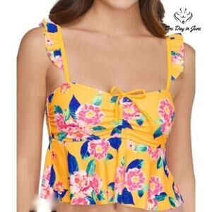 Arizona Jean Co. Juniors Floral Tankini Top Size M